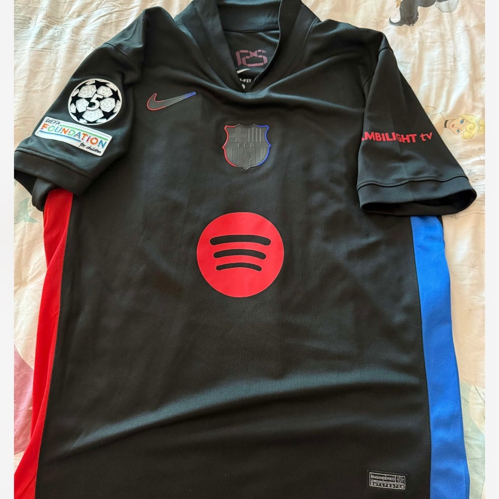 Black Barcelona Nike Soccer Jersey LAMINE yamal M size